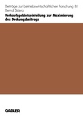 Cover: Verkaufsgebietseinteilung zur Maximierung des Deckungsbeitrags - Springer Gabler