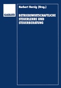 Cover: Betriebswirtschaftliche Steuerlehre und Steuerberatung - Springer Gabler
