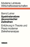 Cover: Spektralanalyse &ouml;konomischer Zeitreihen - Springer Gabler