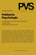 Cover: Politische Psychologie - VS Verlag f&uuml;r Sozialwissenschaften