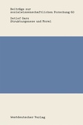Cover: Strukturgenese und Moral - VS Verlag f&uuml;r Sozialwissenschaften