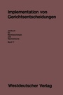 Cover: Implementation von Gerichtsentscheidungen - VS Verlag für Sozialwissenschaften