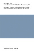 Abbildung von: Soziologie der sozialen Ungleichheit - VS Verlag für Sozialwissenschaften