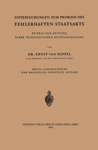 Abbildung von: Untersuchungen zum Problem des fehlerhaften Staatsakts - Springer