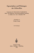 Cover: Eigenschaften und Wirkungen der Gibberelline - Springer