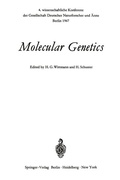 Cover: Molecular Genetics - Springer