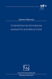 Abbildung von: L'interdiction du formalisme excessif en procédure civile - Helbing & Lichtenhahn