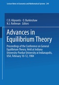 Cover: Advances in Equilibrium Theory - Springer