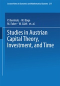 Cover: Studies in Austrian Capital Theory, Investment, and Time - Springer