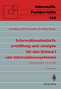 Cover: Informationsbedarfsermittlung und -analyse für den Entwurf von Informationssystemen - Springer