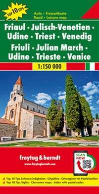 Abbildung von: Friaul - Julisch-Venetien - Udine - Triest - Venedig, Autokarte 1:150.000, Top 10 Tips - Freytag-Berndt und ARTARIA