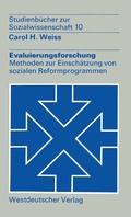 Cover: Evaluierungsforschung - VS Verlag f&uuml;r Sozialwissenschaften