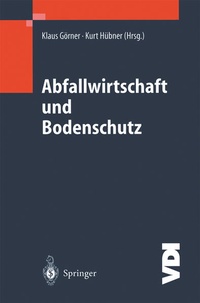 Enlarge image Cover: Abfallwirtschaft und Bodenschutz - Springer