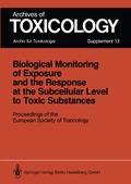 Cover: Biological Monitoring of Exposure and the Response at the Subcellular Level to Toxic Substances - Springer