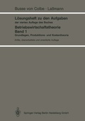 Cover: L&ouml;sungsheft zu den Aufgaben der vierten Auflage des Buches - Springer