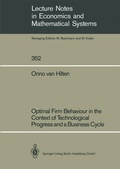 Cover: Optimal Firm Behaviour in the Context of Technological Progress and a Business Cycle - Springer