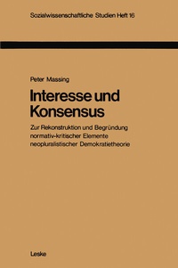Enlarge image Cover: Interesse und Konsensus - VS Verlag für Sozialwissenschaften