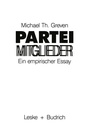 Cover: Parteimitglieder - VS Verlag für Sozialwissenschaften