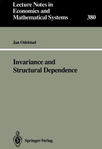 Enlarge image Cover: Invariance and Structural Dependence - Springer