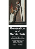 Cover: Generation und Ged&auml;chtnis - VS Verlag f&uuml;r Sozialwissenschaften