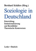 Cover: Soziologie in Deutschland - VS Verlag f&uuml;r Sozialwissenschaften