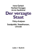 Abbildung von: Der verzagte Staat - Policy-Analysen - VS Verlag für Sozialwissenschaften