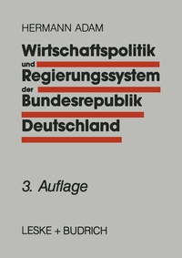 Abbildung von: Wirtschaftspolitik und Regierungssystem der Bundesrepublik Deutschland - VS Verlag für Sozialwissenschaften