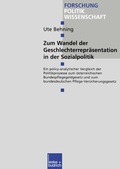 Cover: Zum Wandel der Geschlechterrepr&auml;sentationen in der Sozialpolitik - VS Verlag f&uuml;r Sozialwissenschaften
