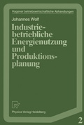 Cover: Industriebetriebliche Energienutzung und Produktionsplanung - Physica