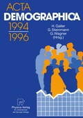 Cover: Acta Demographica 1994-1996 - Physica