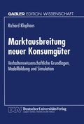 Cover: Marktausbreitung neuer Konsumg&uuml;ter - Deutscher Universit&auml;tsverlag
