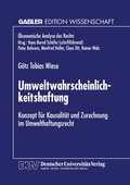 Bild: Umweltwahrscheinlichkeitshaftung - Deutscher Universitätsverlag