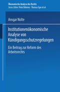 Bild: Institutionen&ouml;konomische Analyse von K&uuml;ndigungsschutzregelungen - Deutscher Universit&auml;tsverlag