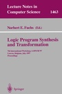 Cover: Logic Program Synthesis and Transformation - Springer