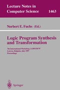 Cover: Logic Program Synthesis and Transformation - Springer