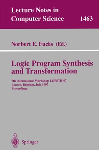 Enlarge image Cover: Logic Program Synthesis and Transformation - Springer