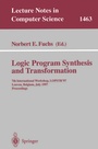 Cover: Logic Program Synthesis and Transformation - Springer