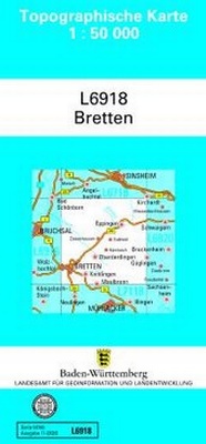 Abbildung von: L6918 Bretten - Landesamt für Geoinformation und Landentwicklung Baden-Württemberg (LGL)