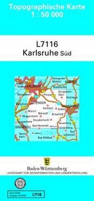 Abbildung von: L7116 Karlsruhe Süd - Landesamt für Geoinformation und Landentwicklung Baden-Württemberg (LGL)