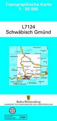 Abbildung von: L7124 Schwäbisch Gmünd - Landesamt für Geoinformation und Landentwicklung Baden-Württemberg (LGL)