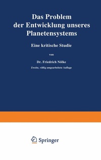 Abbildung von: Das Problem der Entwicklung unseres Planetensystems - Springer