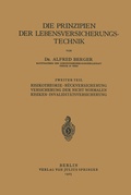 Cover: Die Prinzipien der Lebensversicherungstechnik - Springer