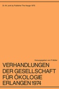 Cover: Verhandlungen der Gesellschaft f&uuml;r &Ouml;kologie Erlangen 1974 - Springer