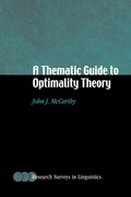 Cover: A Thematic Guide to Optimality Theory - Cambridge University Press
