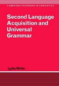 Cover: Second Language Acquisition and Universal Grammar - Cambridge University Press