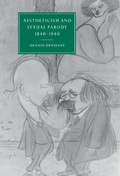 Cover: Aestheticism and Sexual Parody 1840-1940 - Cambridge University Press