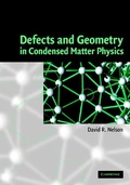 Cover: Defects and Geometry in Condensed Matter Physics - Cambridge University Press