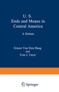 Cover: U. S. Ends and Means in Central America - Kluwer Academic / Plenum Publishers