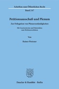 Cover: Petitionsausschu&szlig; und Plenum. - Duncker & Humblot