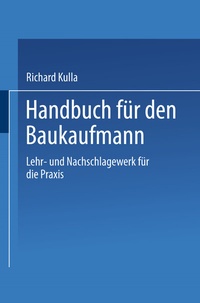 Abbildung von: Handbuch für den Baukaufmann - Springer Gabler